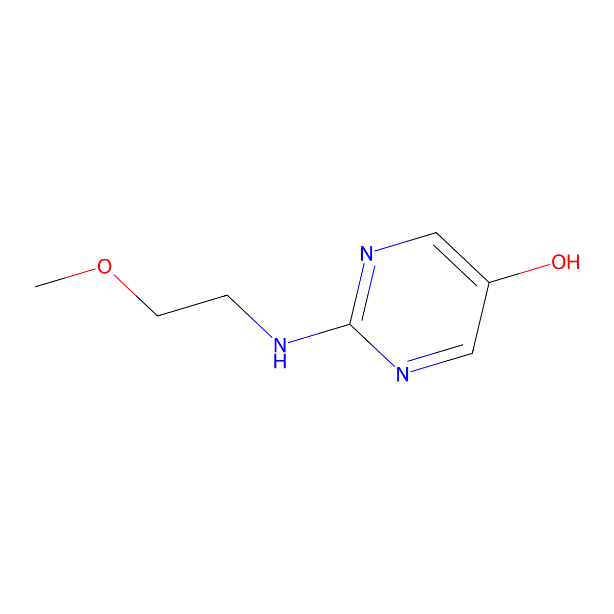 2-[(2-Methoxyethyl)amino]pyrimidin-5-OL molecular structure, CAS 1881321-26-1