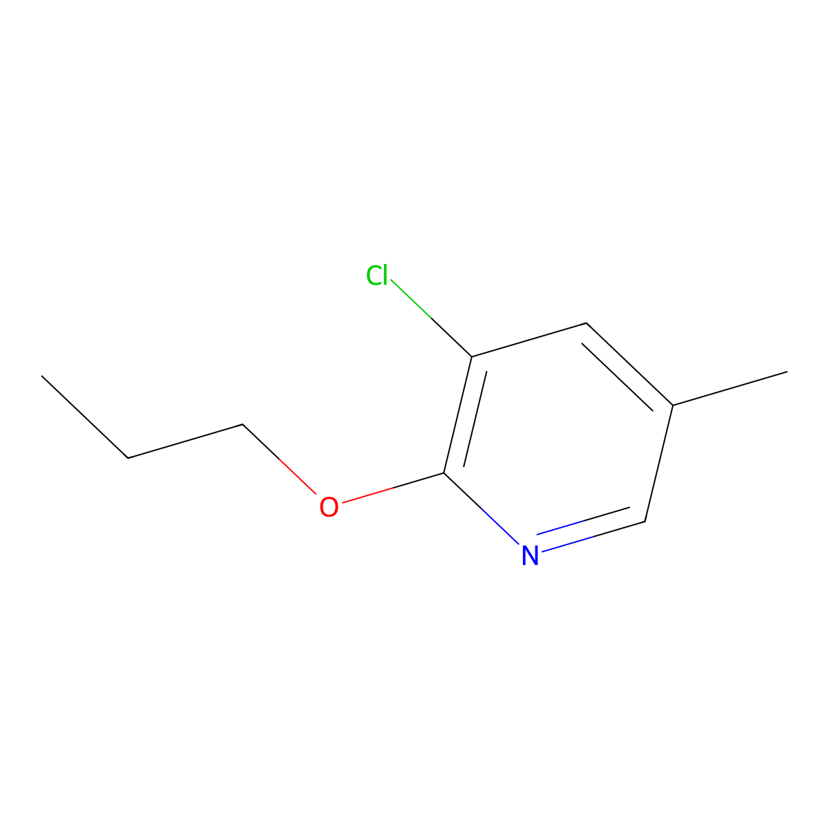 3-Chloro-5-methyl-2-propoxypyridine molecular structure, CAS 1881321-29-4