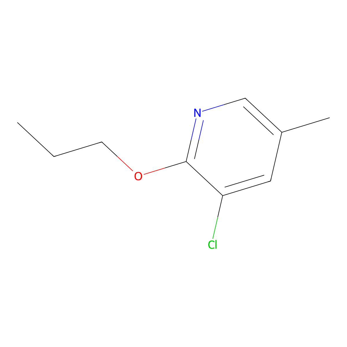 3-Chloro-5-methyl-2-propoxypyridine molecular structure, CAS 1881321-29-4