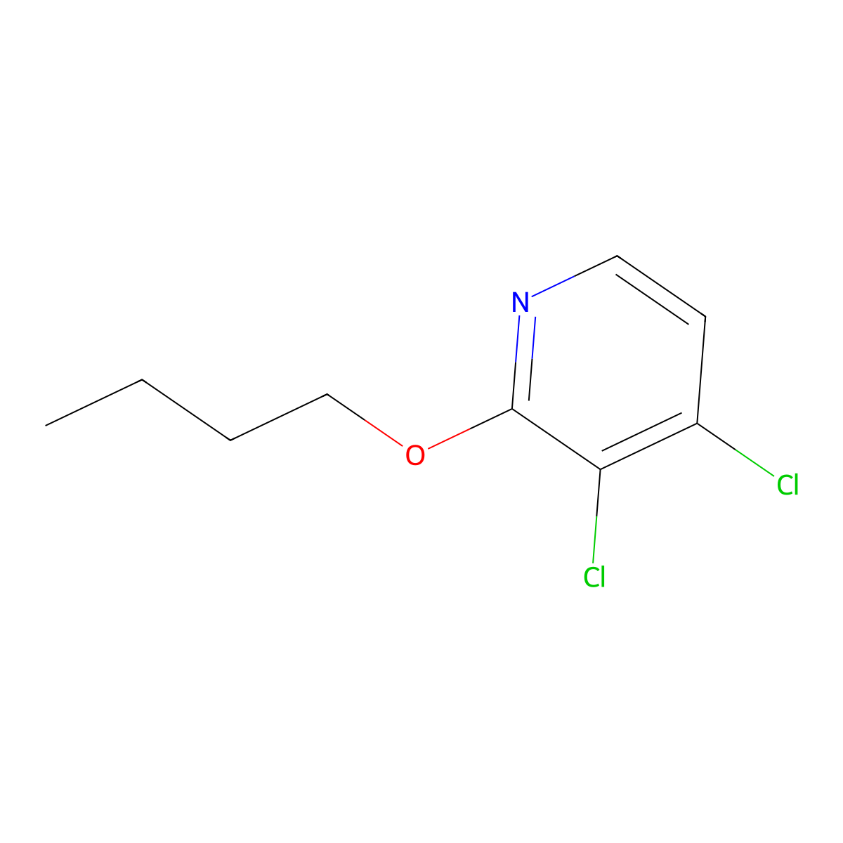 2-Butoxy-3,4-dichloropyridine molecular structure, CAS 1881321-30-7