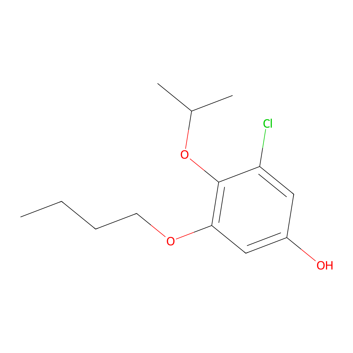 3-Butoxy-5-chloro-4-(propan-2-yloxy)phenol molecular structure, CAS 1881321-34-1