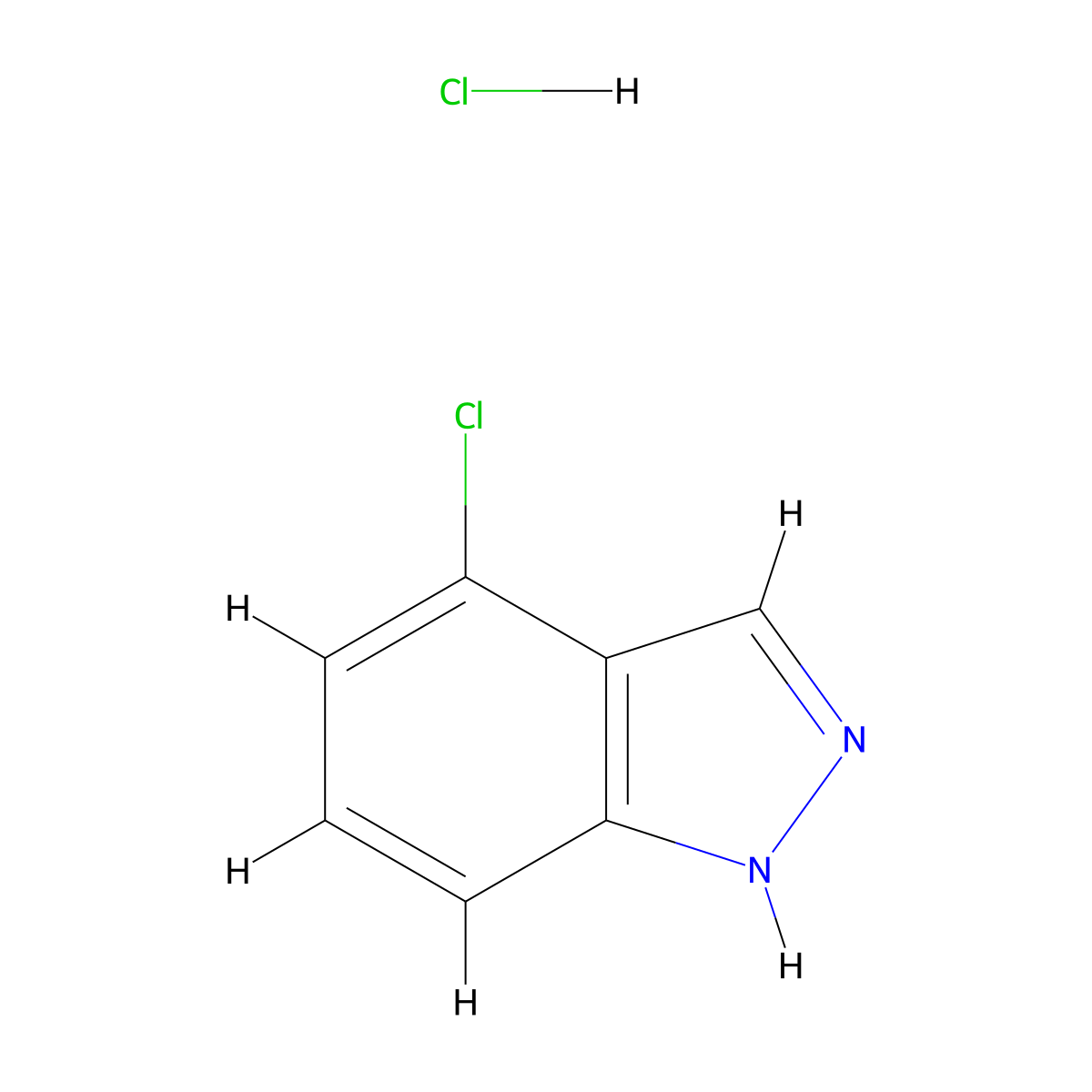 4-Chloro-1H-indazole hydrochloride molecular structure, CAS 1881321-40-9
