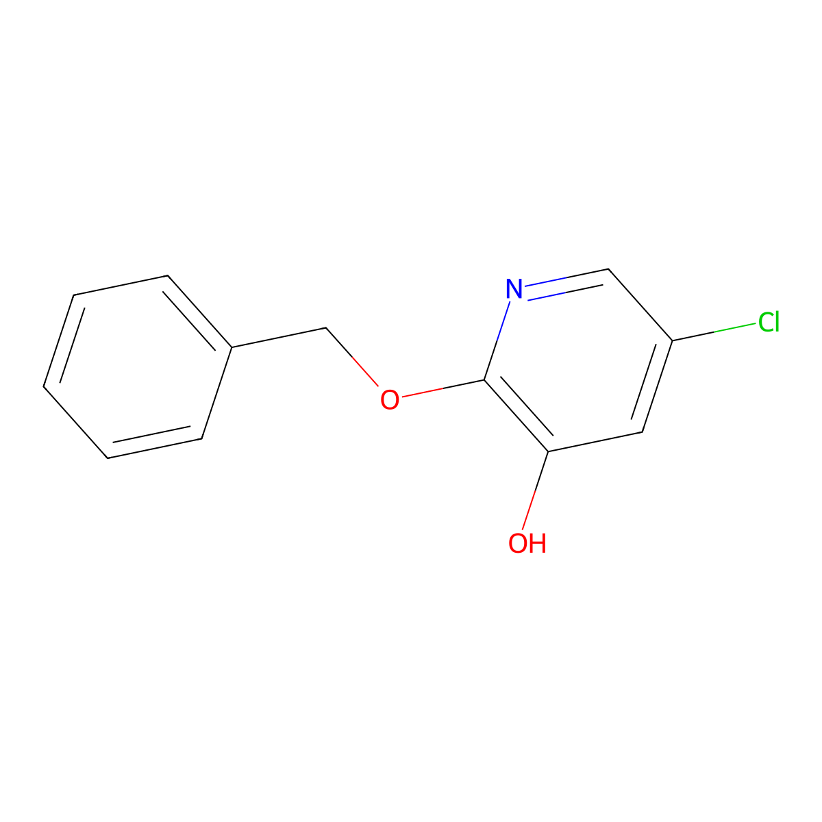 2-(Benzyloxy)-5-chloropyridin-3-OL molecular structure, CAS 1881321-41-0