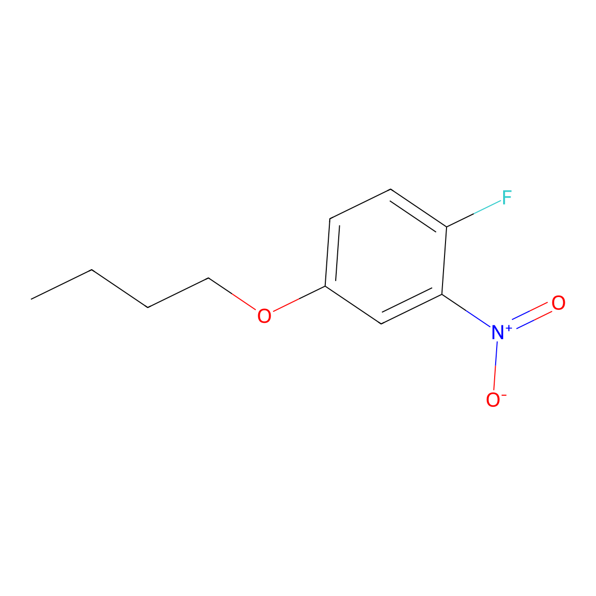 4-Butoxy-1-fluoro-2-nitrobenzene molecular structure, CAS 1881321-43-2