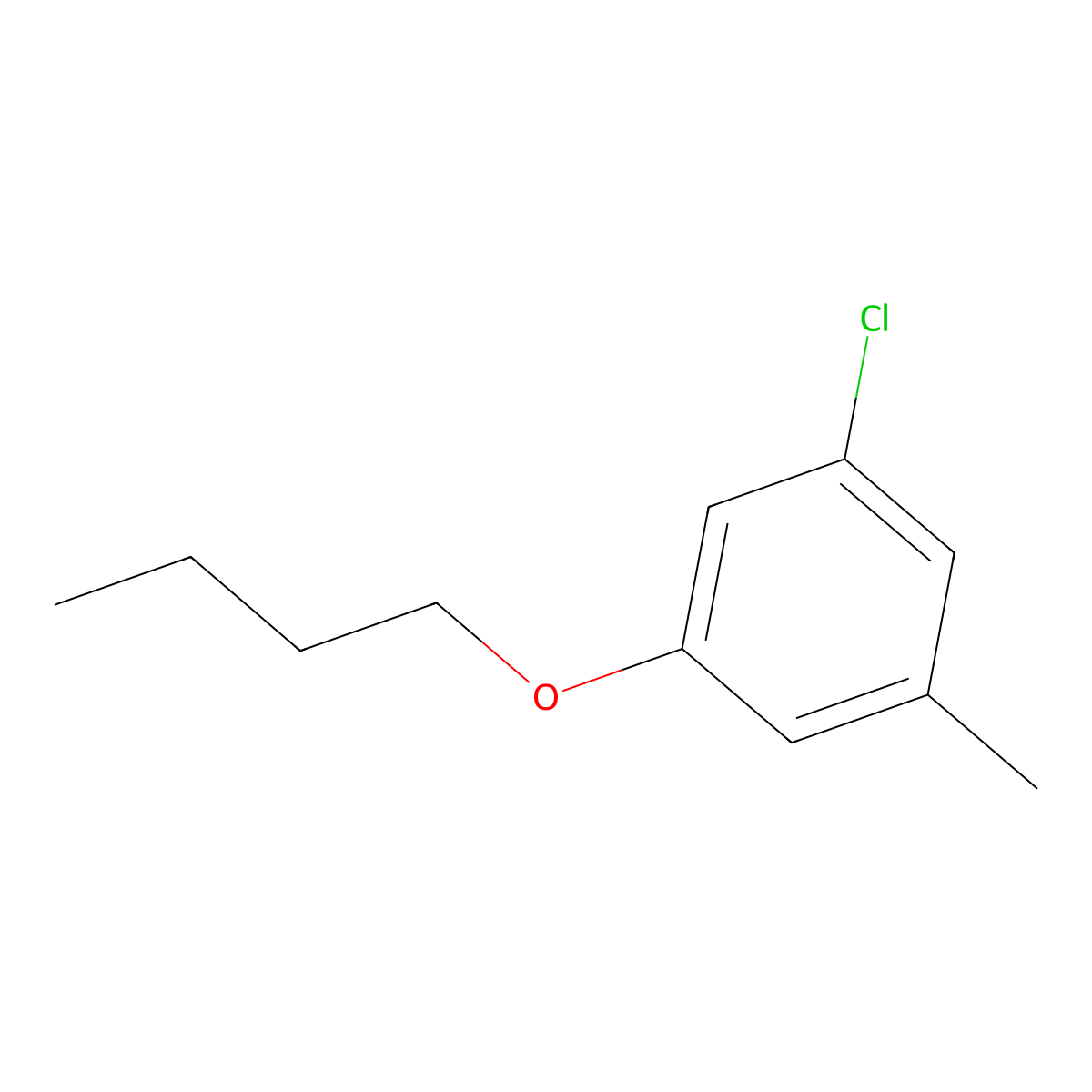 1-Butoxy-3-chloro-5-methylbenzene molecular structure, CAS 1881321-52-3