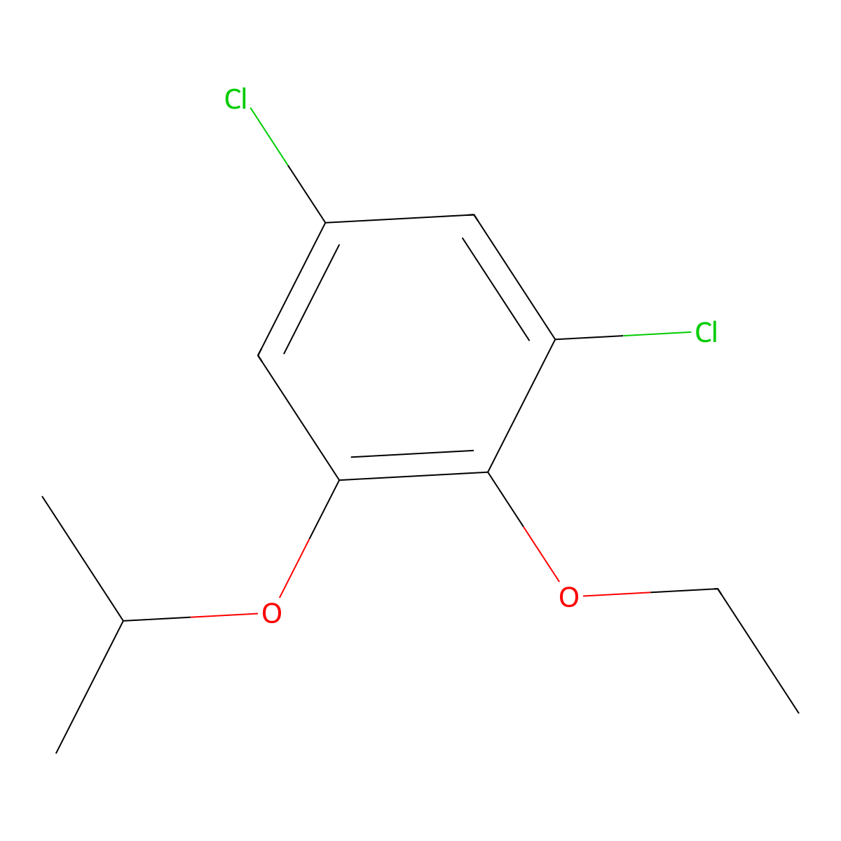 1,5-Dichloro-2-ethoxy-3-(propan-2-yloxy)benzene molecular structure, CAS 1881321-53-4