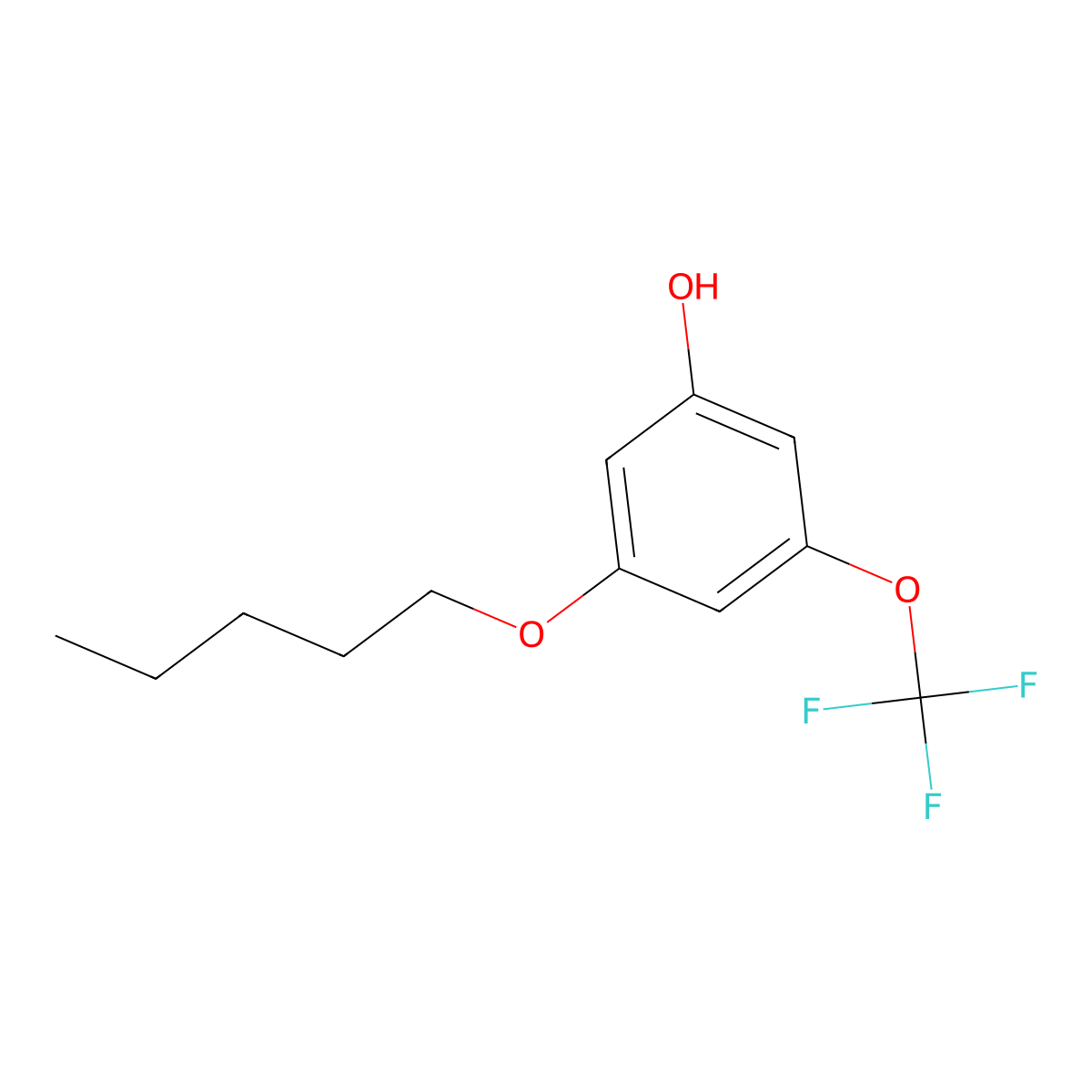 3-(Pentyloxy)-5-(trifluoromethoxy)phenol molecular structure, CAS 1881321-57-8