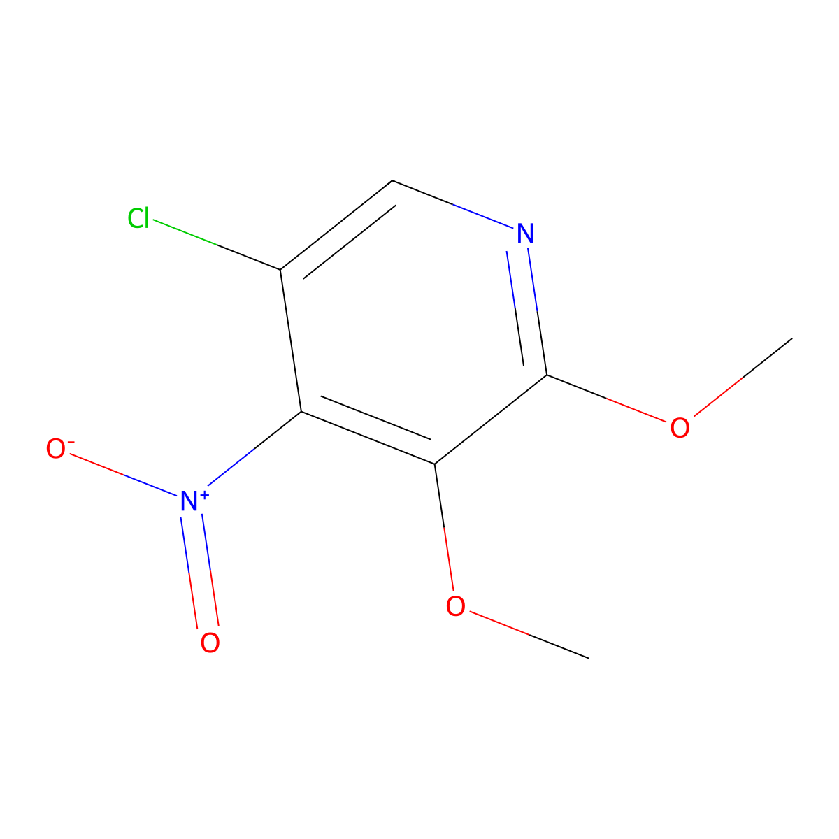 5-Chloro-2,3-dimethoxy-4-nitropyridine molecular structure, CAS 1881321-61-4
