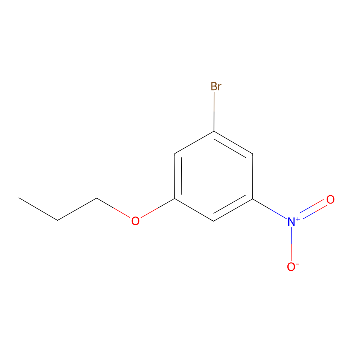 1-Bromo-3-nitro-5-propoxybenzene molecular structure, CAS 1881321-63-6
