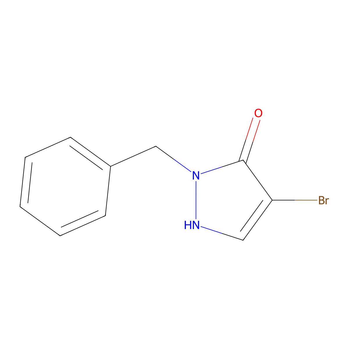 1-benzyl-4-bromo-1H-pyrazol-5-ol molecular structure, CAS 1881321-67-0