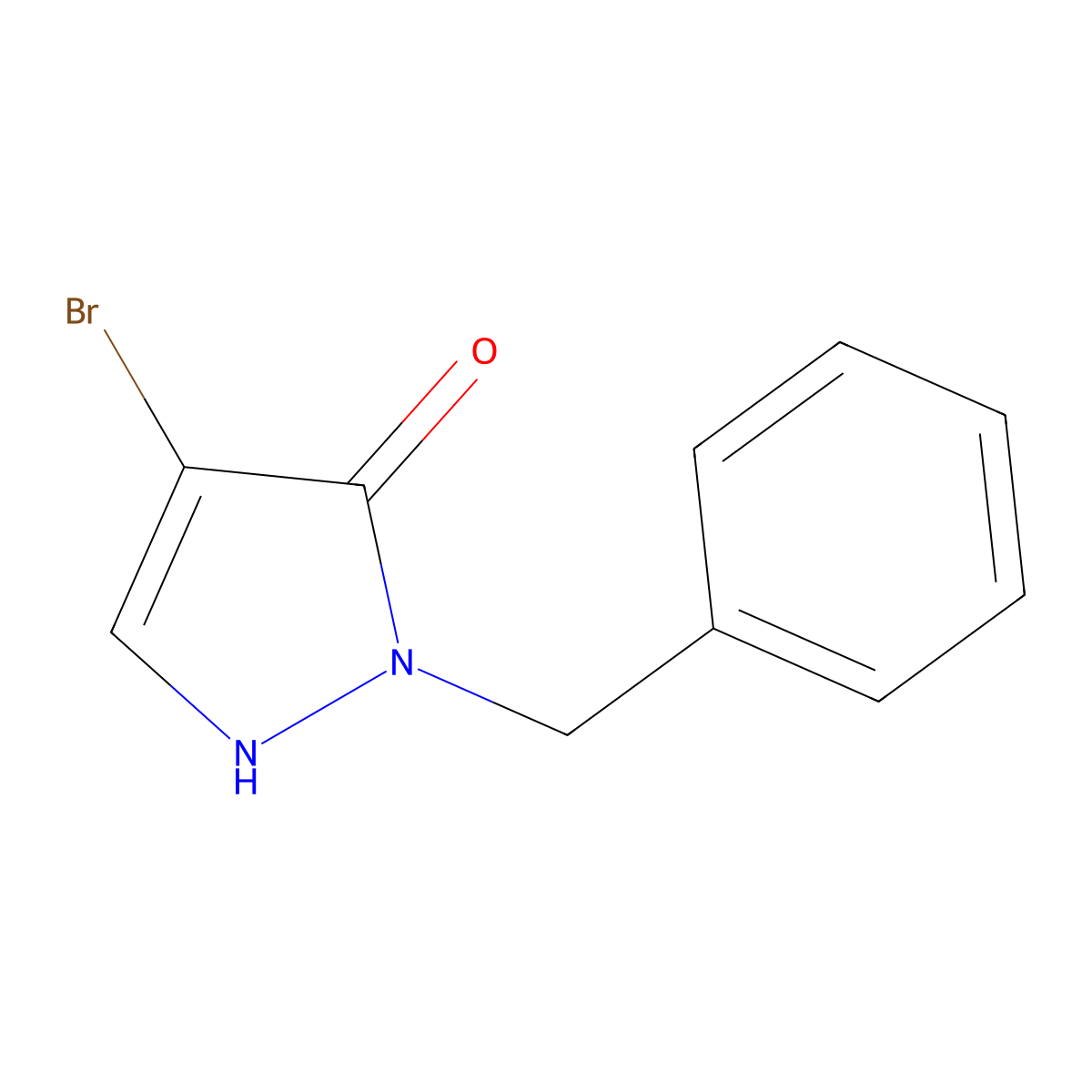 1-benzyl-4-bromo-1H-pyrazol-5-ol molecular structure, CAS 1881321-67-0