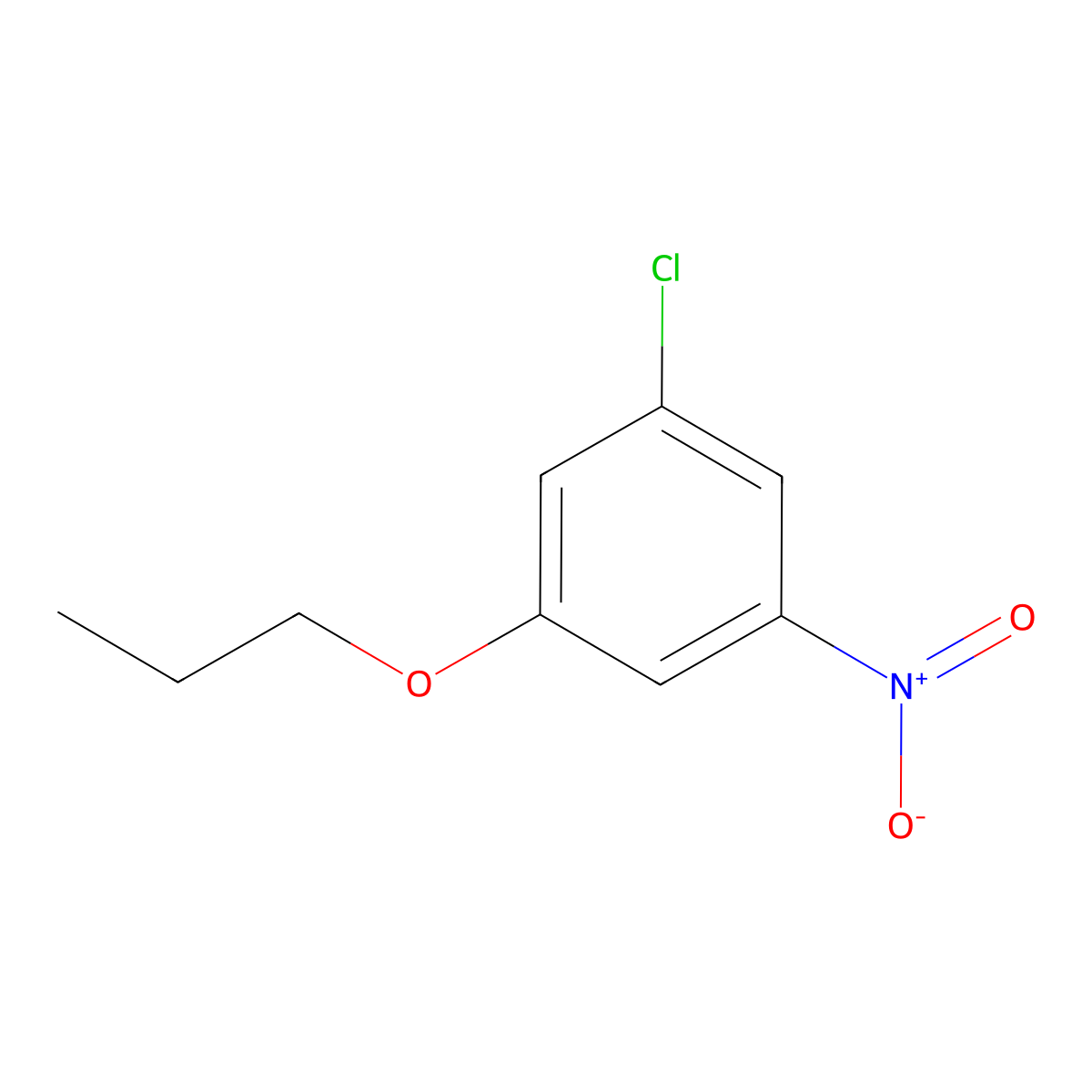 1-Chloro-3-nitro-5-propoxybenzene molecular structure, CAS 1881321-76-1