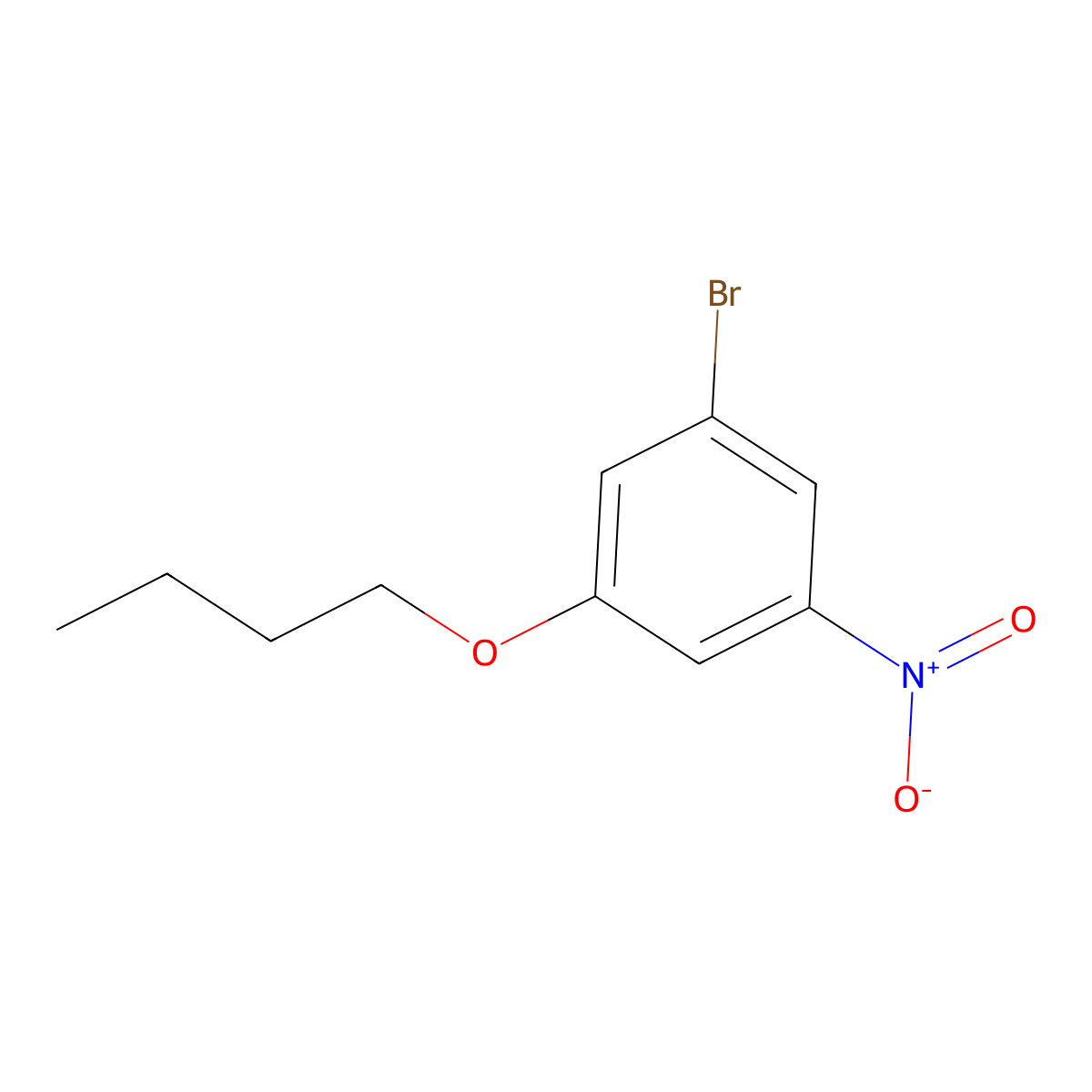1-Bromo-3-butoxy-5-nitrobenzene molecular structure, CAS 1881321-83-0