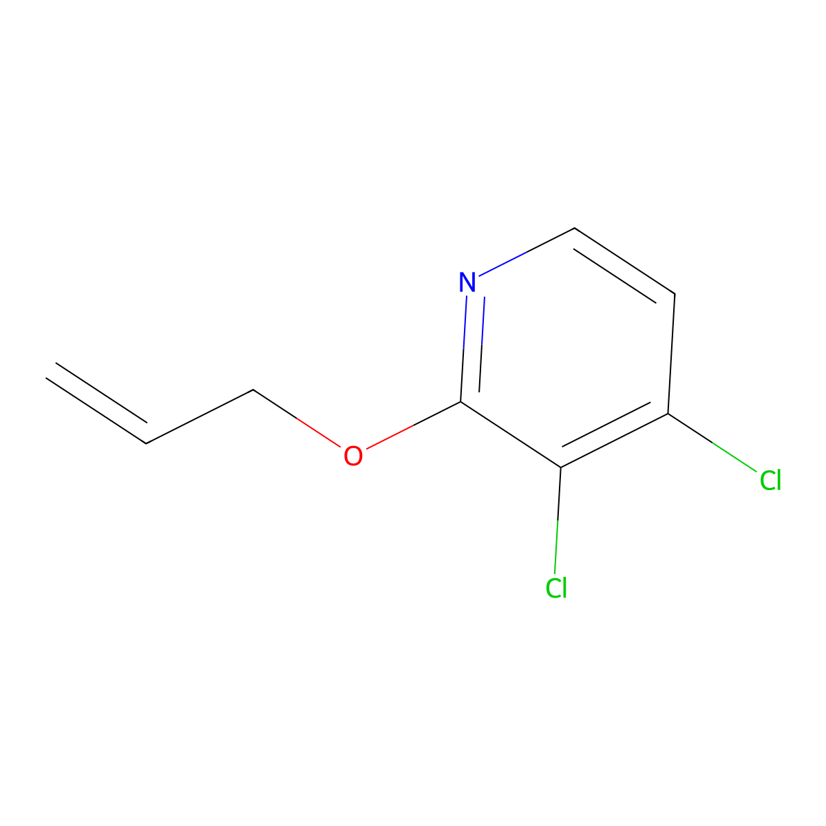 3,4-Dichloro-2-(prop-2-EN-1-yloxy)pyridine molecular structure, CAS 1881321-86-3
