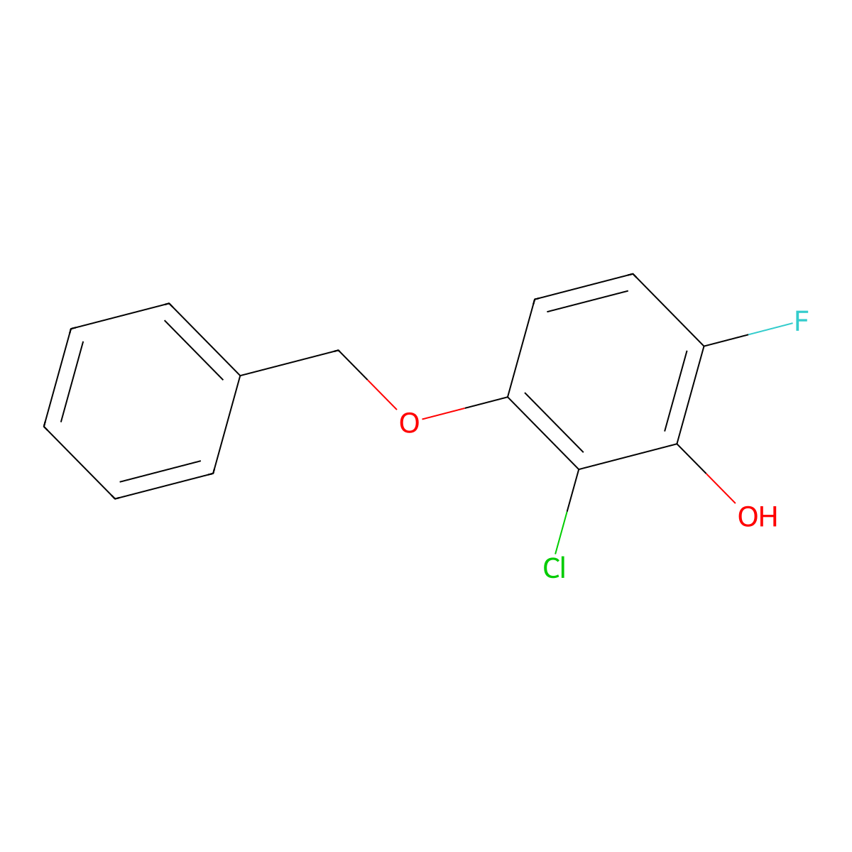 3-(Benzyloxy)-2-chloro-6-fluorophenol molecular structure, CAS 1881321-93-2