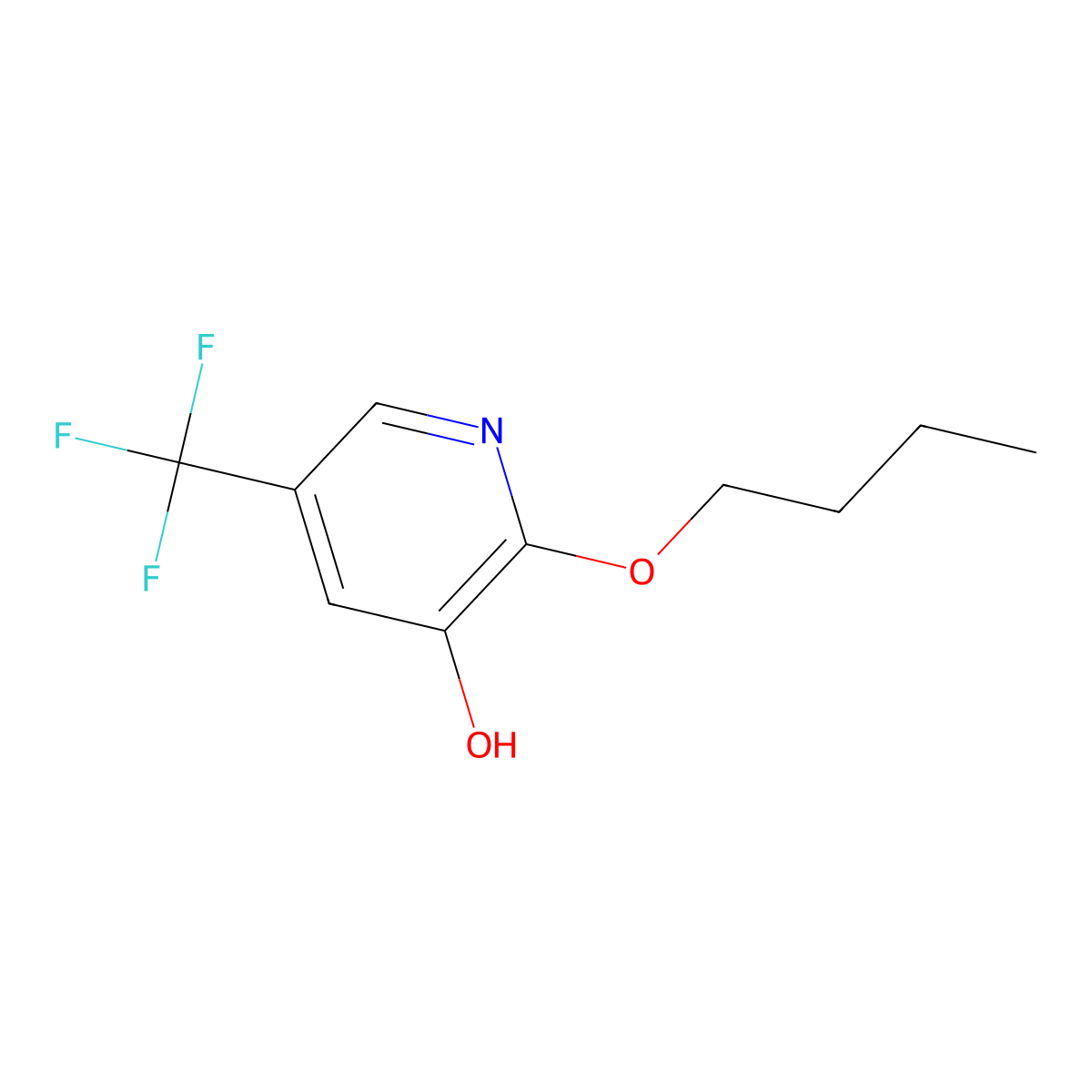 2-Butoxy-5-(trifluoromethyl)pyridin-3-OL molecular structure, CAS 1881321-94-3