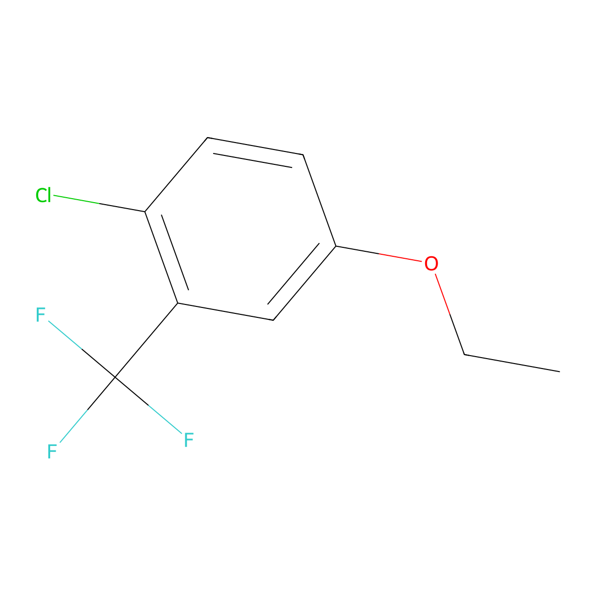 2-Chloro-5-ethoxybenzotrifluoride molecular structure, CAS 1881321-98-7