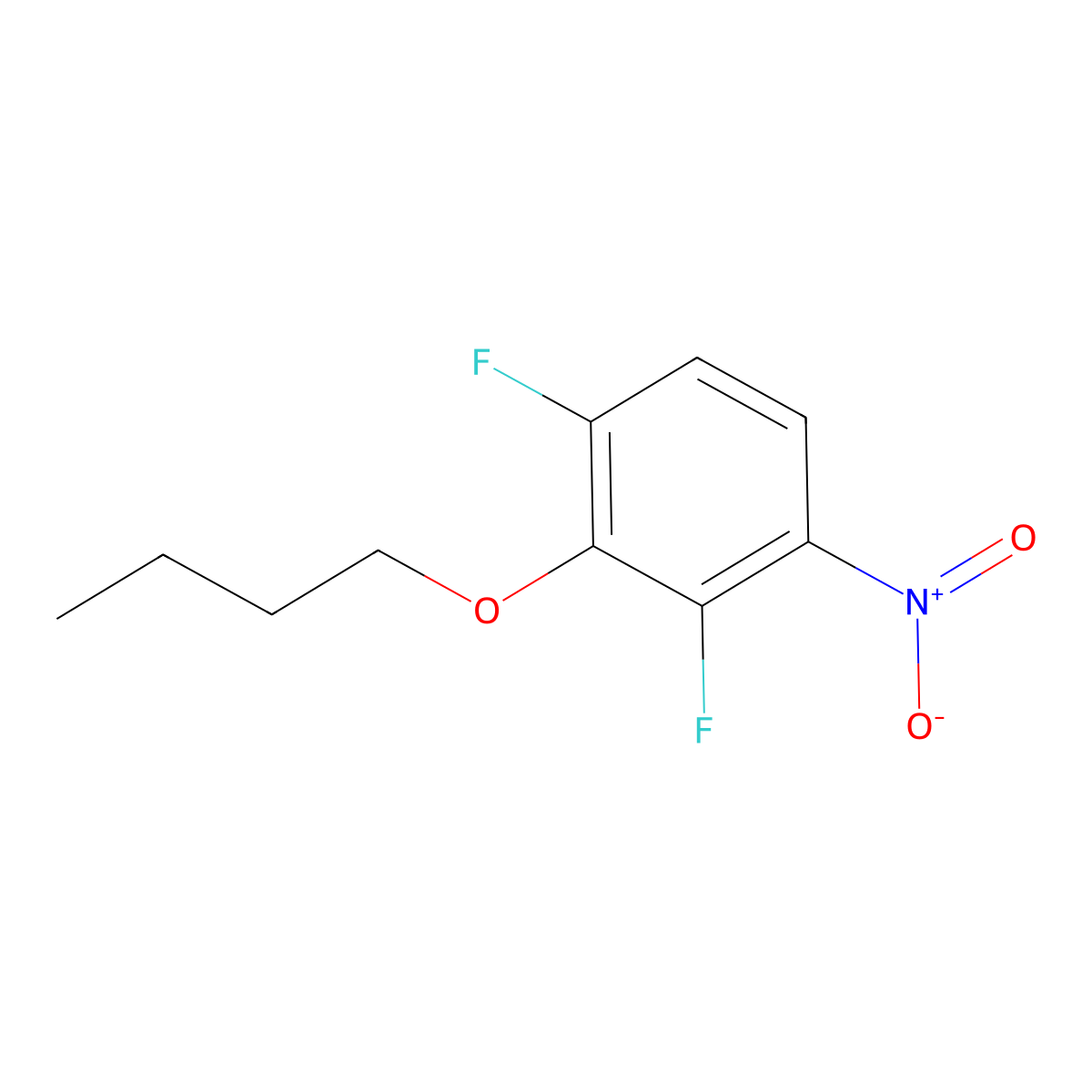2-Butoxy-1,3-difluoro-4-nitrobenzene molecular structure, CAS 1881321-99-8