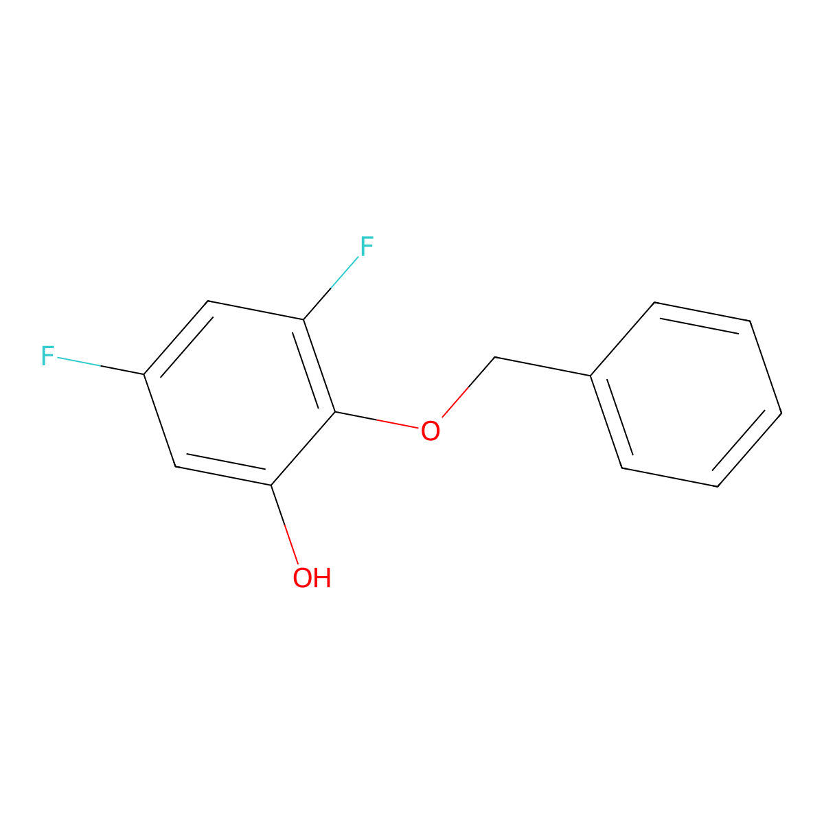 2-(Benzyloxy)-3,5-difluorophenol molecular structure, CAS 1881322-00-4