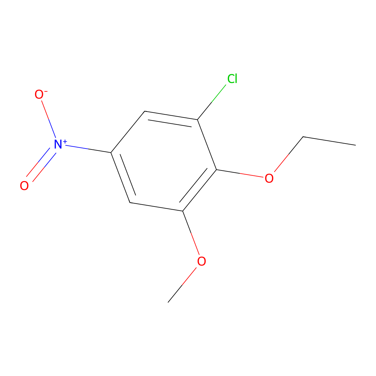 1-Chloro-2-ethoxy-3-methoxy-5-nitrobenzene molecular structure, CAS 1881322-01-5
