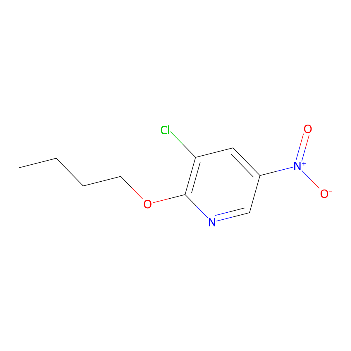 2-Butoxy-3-chloro-5-nitropyridine molecular structure, CAS 1881322-04-8