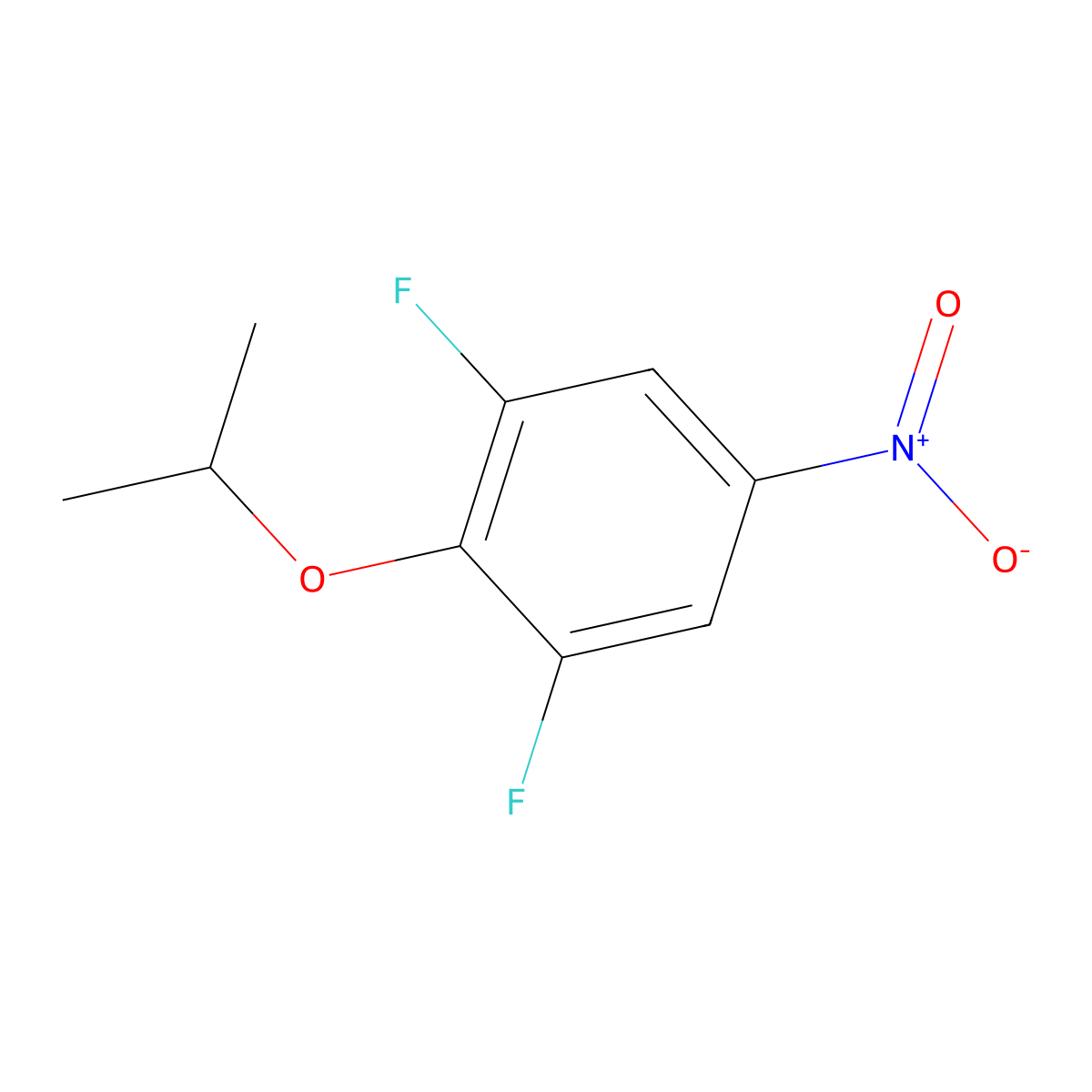 1,3-Difluoro-5-nitro-2-(propan-2-yloxy)benzene molecular structure, CAS 1881322-15-1