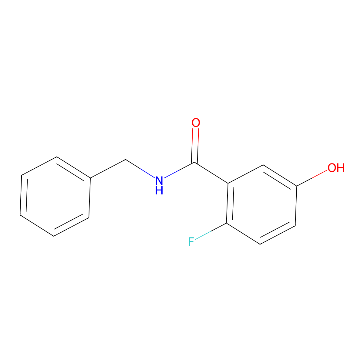 N-Benzyl-2-fluoro-5-hydroxybenzamide molecular structure, CAS 1881322-17-3