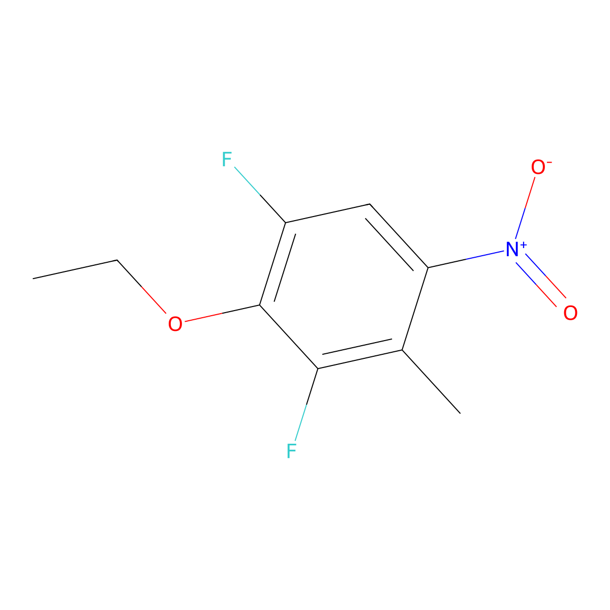 2-Ethoxy-1,3-difluoro-4-methyl-5-nitrobenzene molecular structure, CAS 1881322-21-9
