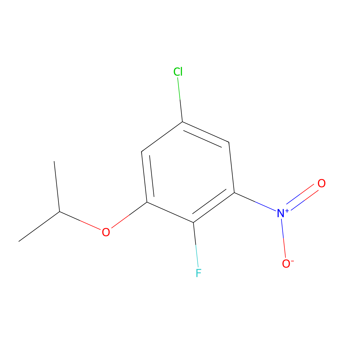 5-Chloro-2-fluoro-1-nitro-3-(propan-2-yloxy)benzene molecular structure, CAS 1881322-27-5