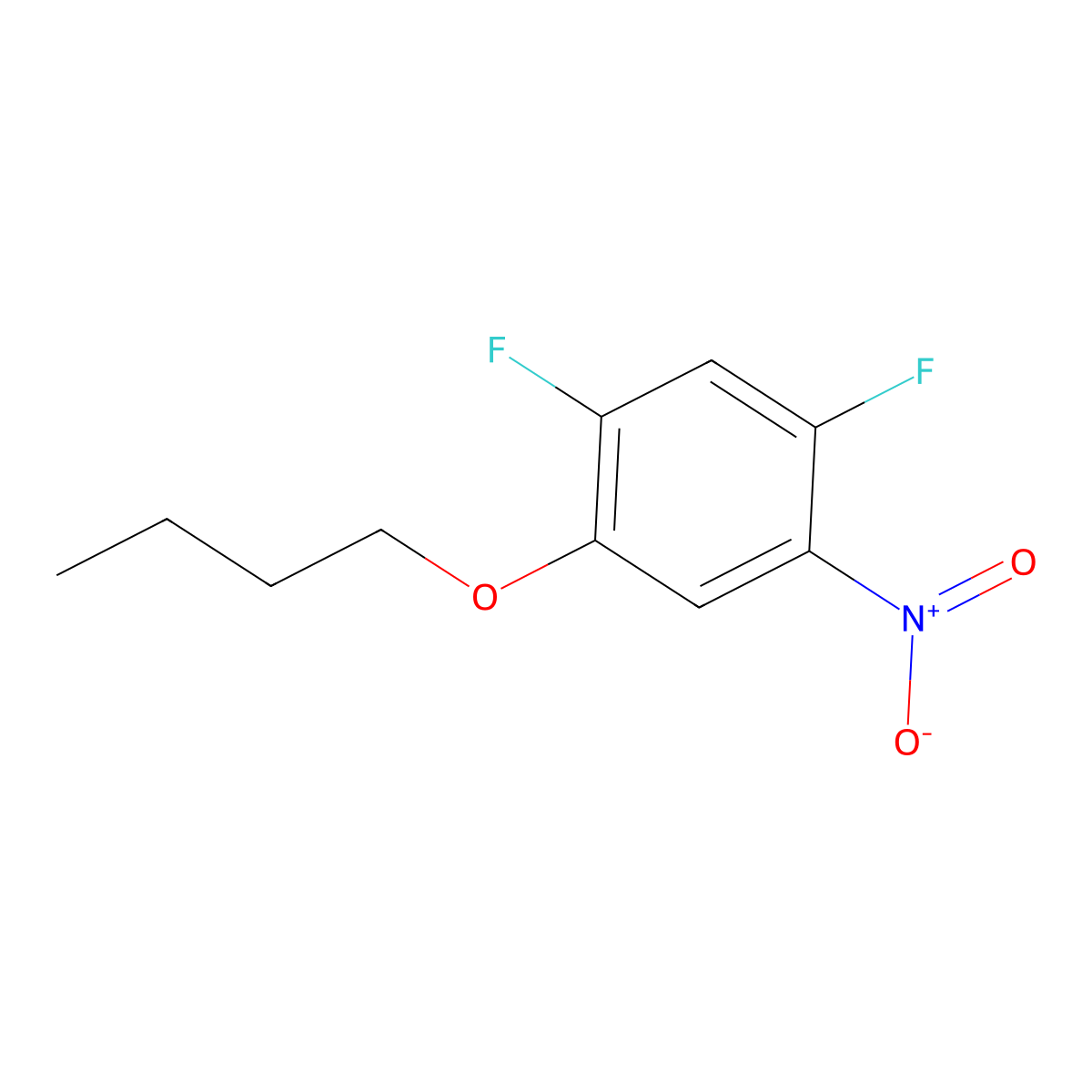 1-Butoxy-2,4-difluoro-5-nitrobenzene molecular structure, CAS 1881322-29-7