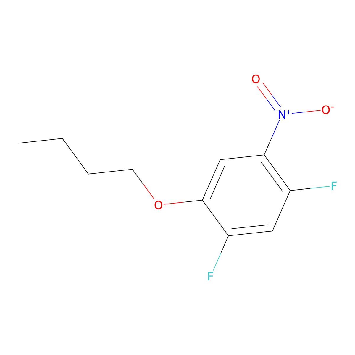 1-Butoxy-2,4-difluoro-5-nitrobenzene molecular structure, CAS 1881322-29-7