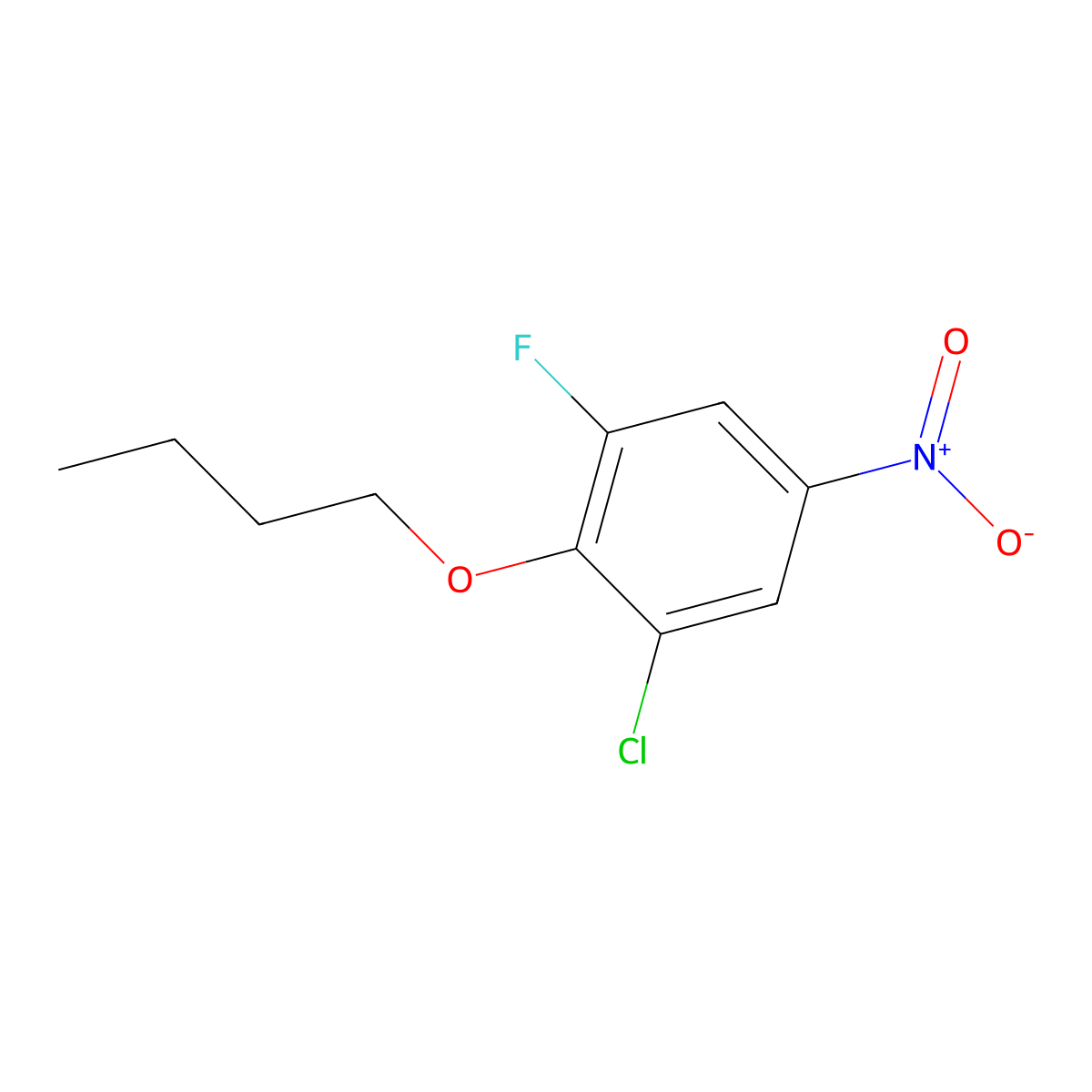 2-Butoxy-1-chloro-3-fluoro-5-nitrobenzene molecular structure, CAS 1881322-32-2