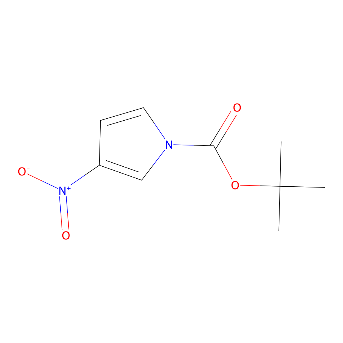 tert-Butyl 3-nitro-1H-pyrrole-1-carboxylate molecular structure, CAS 1881322-34-4
