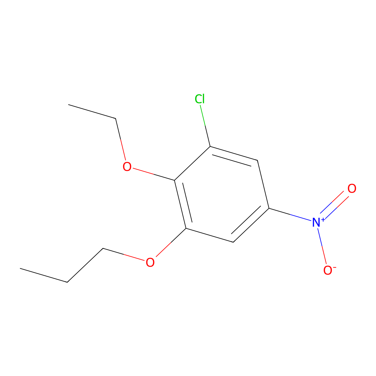 1-Chloro-2-ethoxy-5-nitro-3-propoxybenzene molecular structure, CAS 1881322-35-5