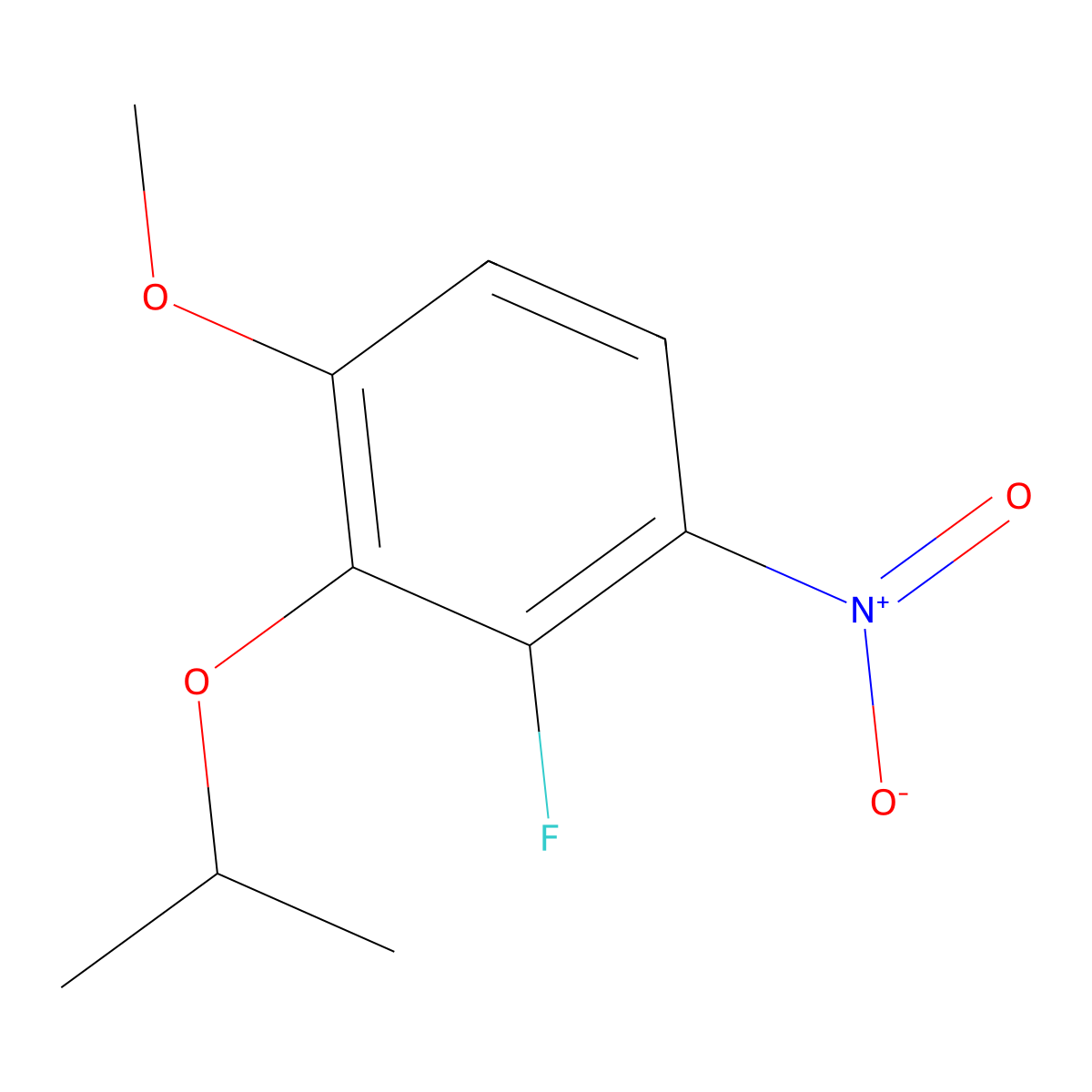 2-Fluoro-4-methoxy-1-nitro-3-(propan-2-yloxy)benzene molecular structure, CAS 1881322-36-6