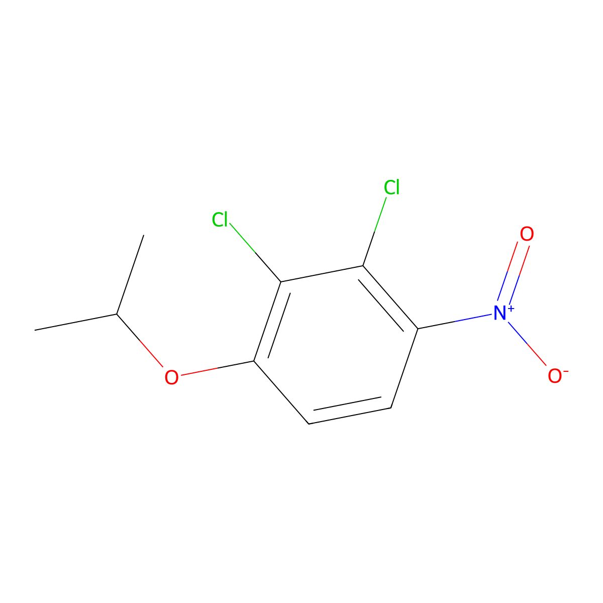 2,3-Dichloro-1-nitro-4-(propan-2-yloxy)benzene molecular structure, CAS 1881322-37-7