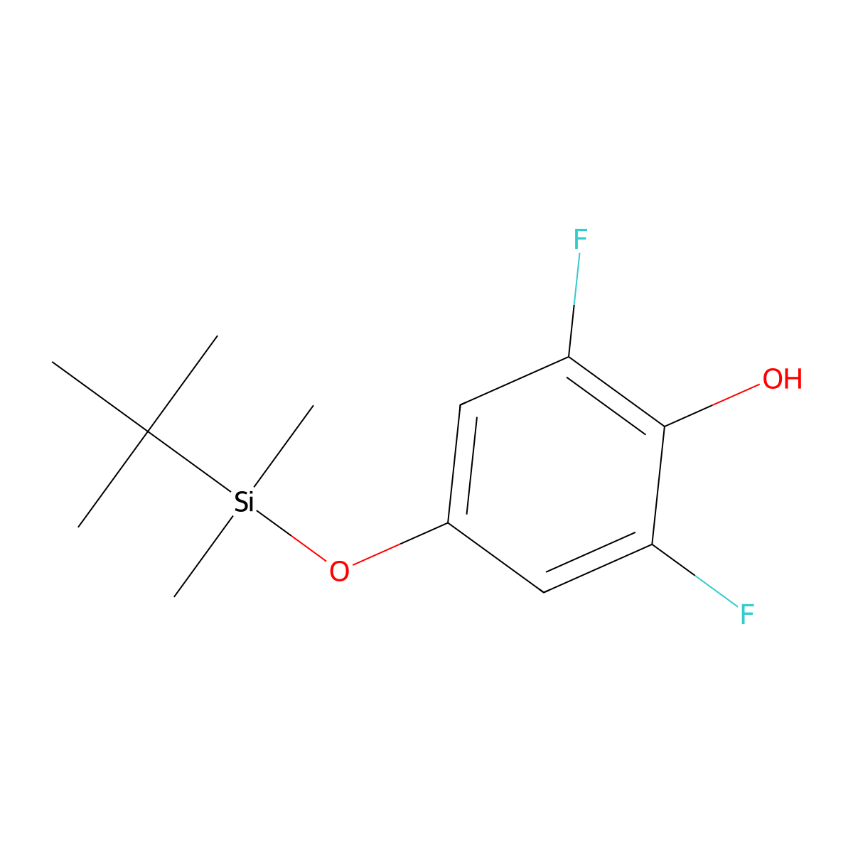 4-[(Tert-butyldimethylsilyl)oxy]-2,6-difluorophenol molecular structure, CAS 1881327-86-1