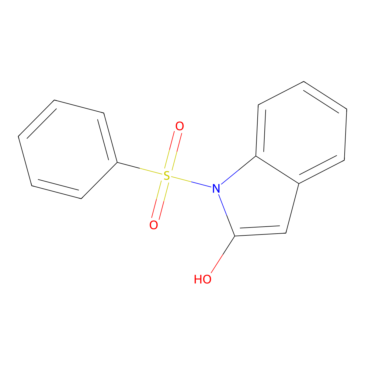 1-(benzenesulfonyl)-1H-indol-2-ol molecular structure, CAS 1881327-89-4
