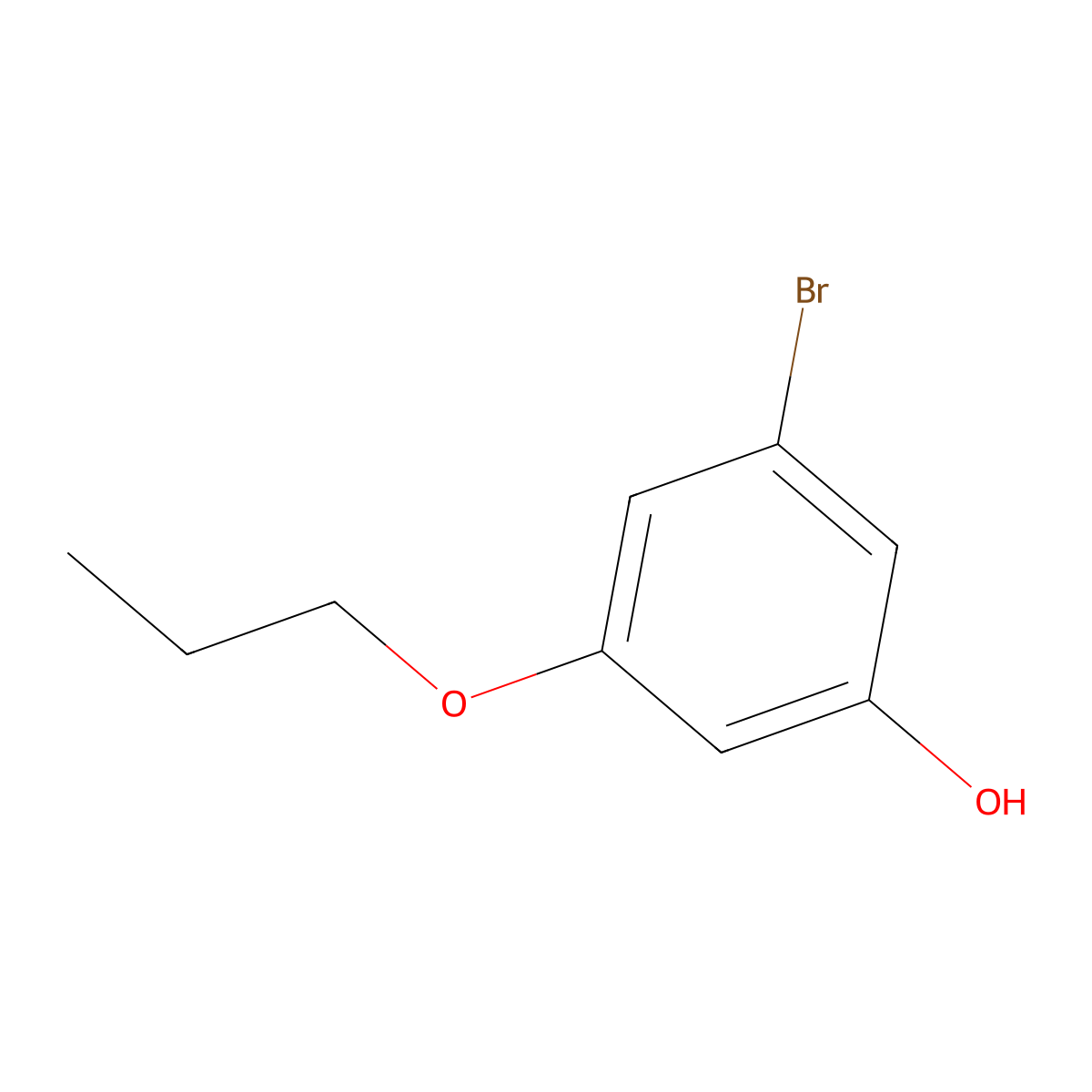 3-Bromo-5-propoxyphenol molecular structure, CAS 1881327-91-8
