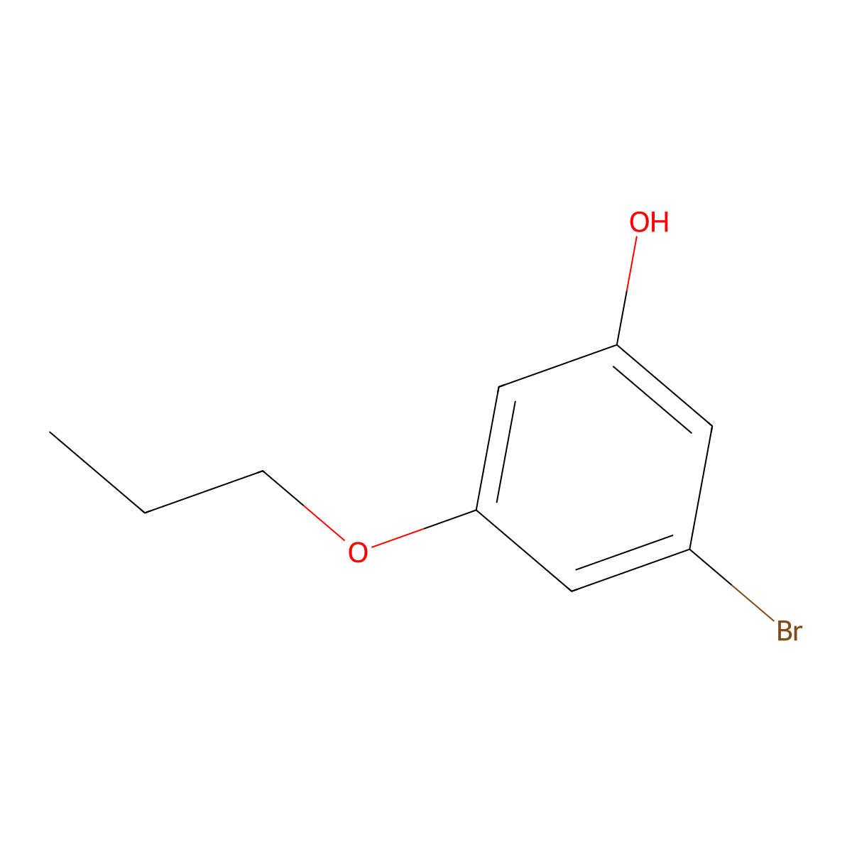 3-Bromo-5-propoxyphenol molecular structure, CAS 1881327-91-8