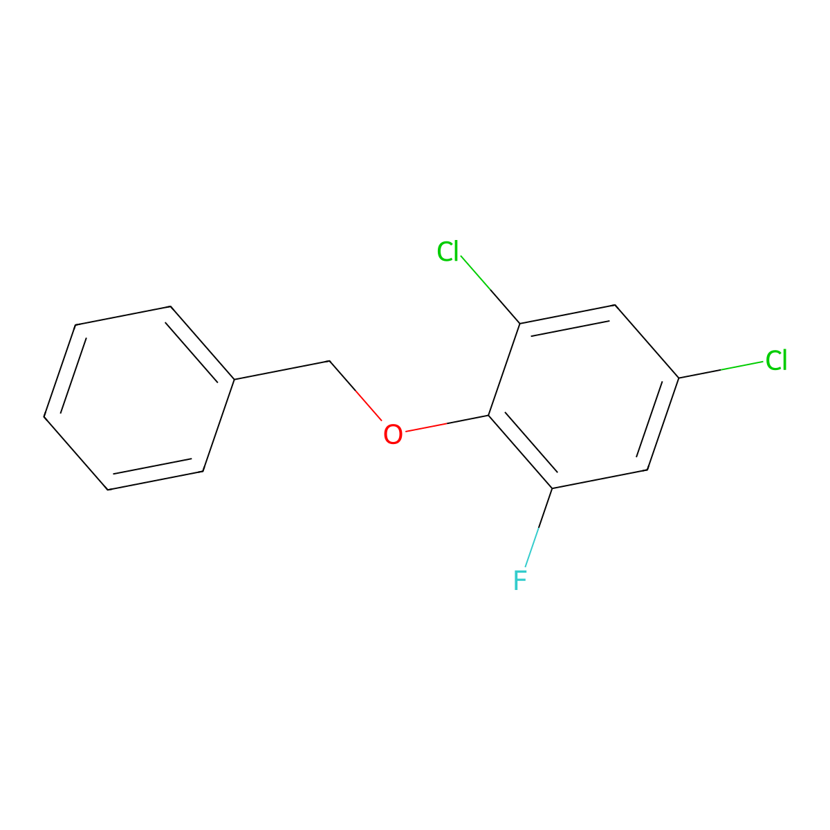 2-(Benzyloxy)-1,5-dichloro-3-fluorobenzene molecular structure, CAS 1881327-93-0