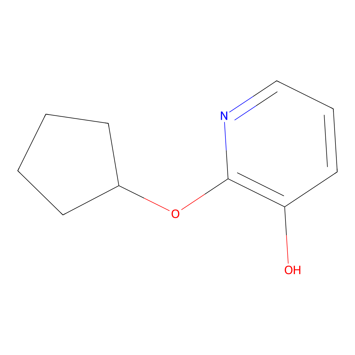 2-(Cyclopentyloxy)pyridin-3-OL molecular structure, CAS 1881327-96-3