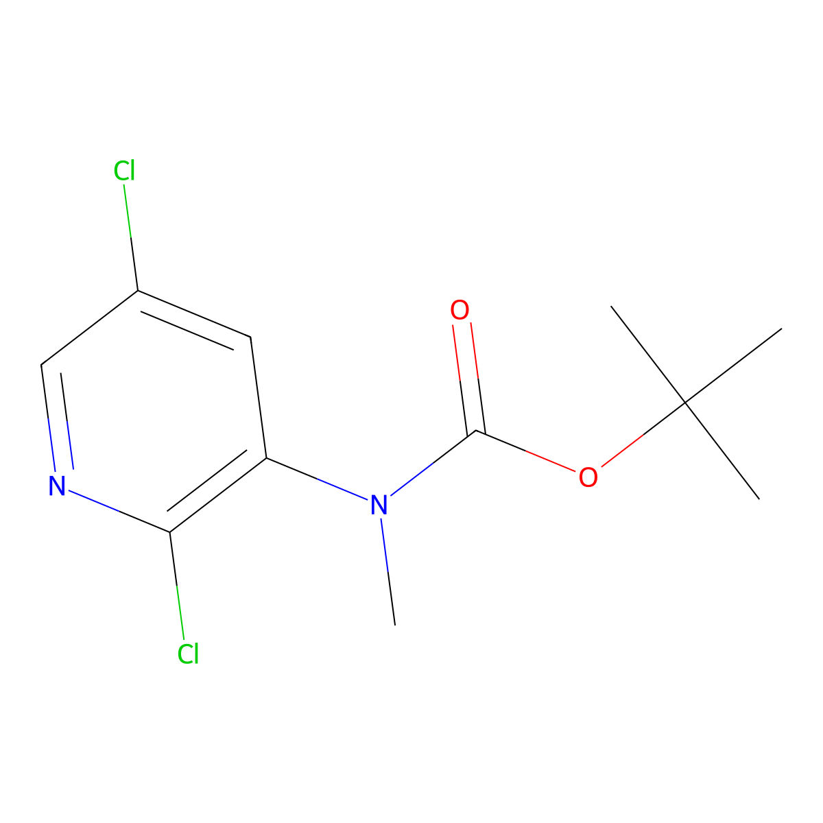 Tert-butyl N-(2,5-dichloropyridin-3-YL)-N-methylcarbamate molecular structure, CAS 1881327-99-6
