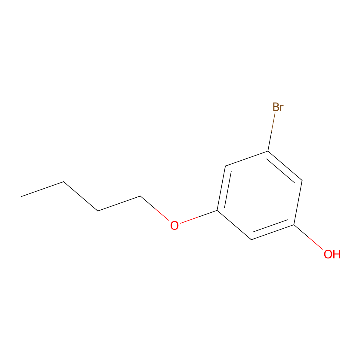 3-Bromo-5-butoxyphenol molecular structure, CAS 1881328-02-4