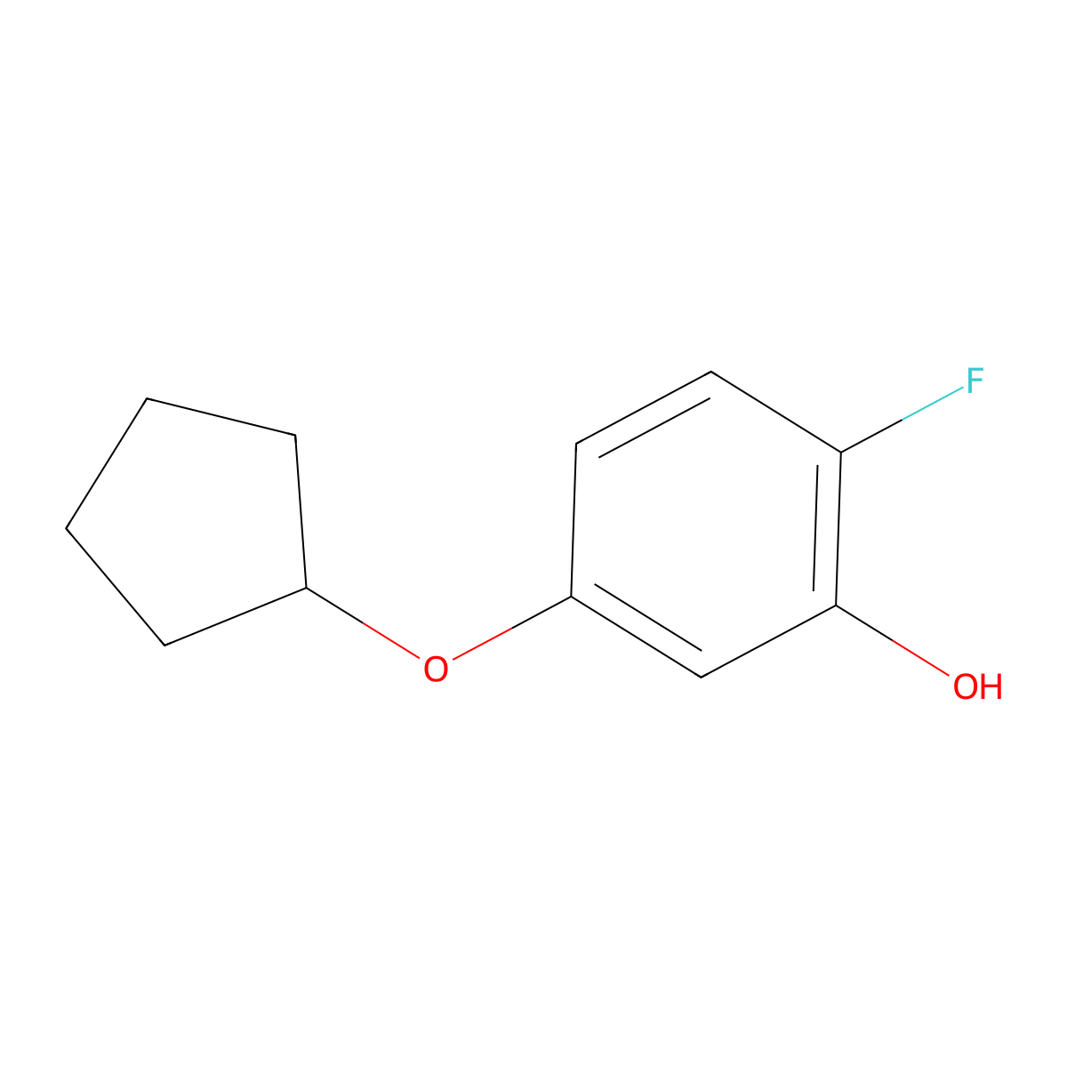 5-(Cyclopentyloxy)-2-fluorophenol molecular structure, CAS 1881328-11-5