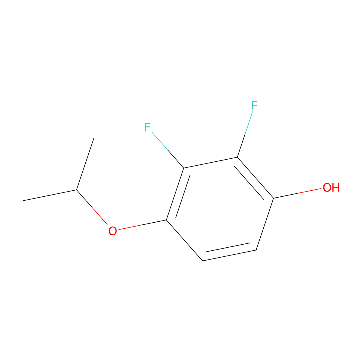 2,3-Difluoro-4-(propan-2-yloxy)phenol molecular structure, CAS 1881328-14-8