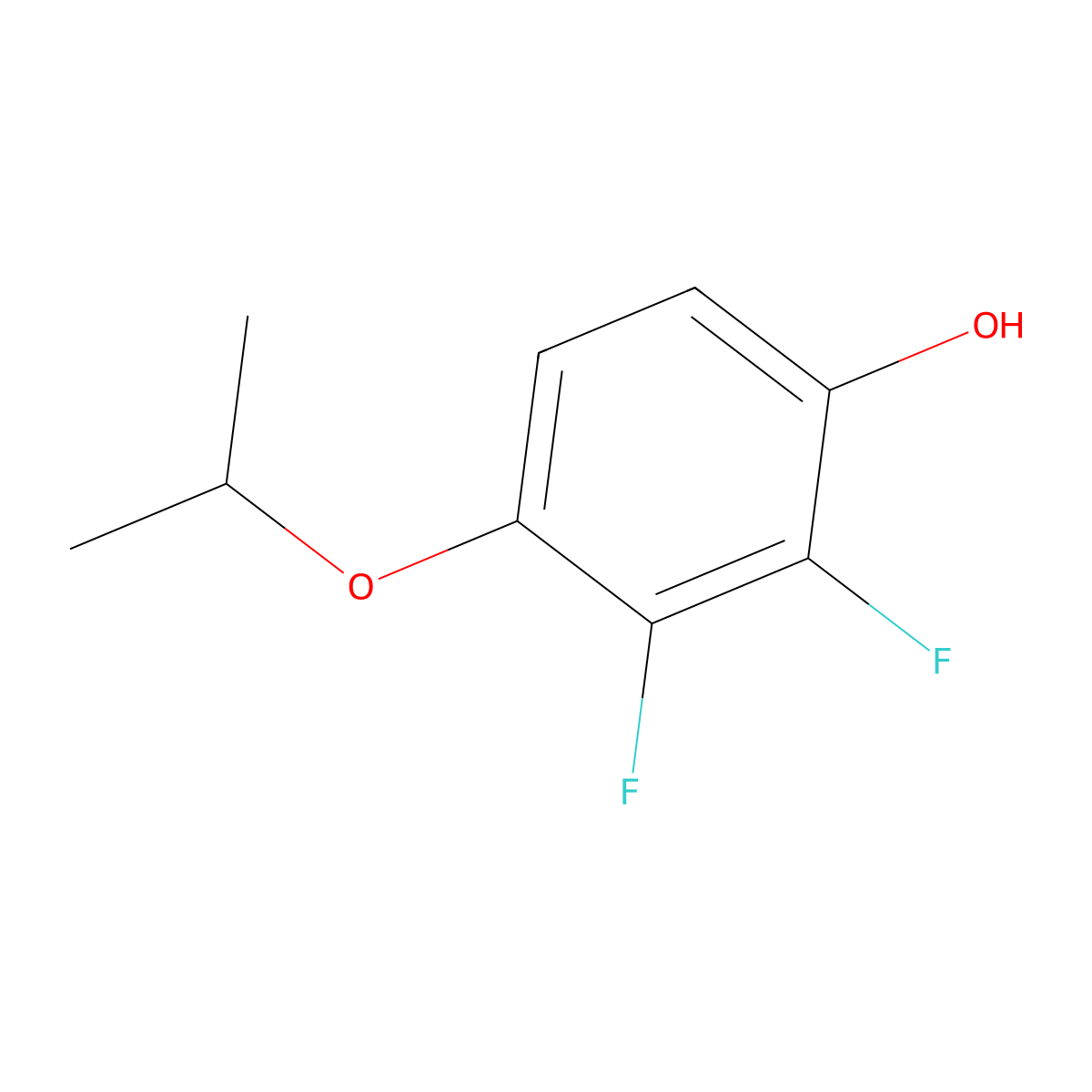 2,3-Difluoro-4-(propan-2-yloxy)phenol molecular structure, CAS 1881328-14-8