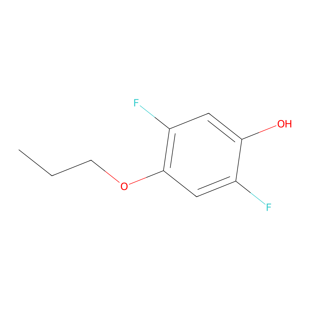 2,5-Difluoro-4-propoxyphenol molecular structure, CAS 1881328-19-3