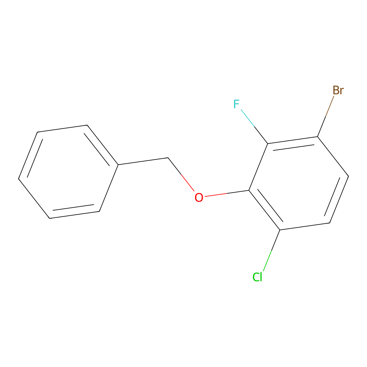 2-(Benzyloxy)-4-bromo-1-chloro-3-fluorobenzene molecular structure, CAS 1881328-20-6