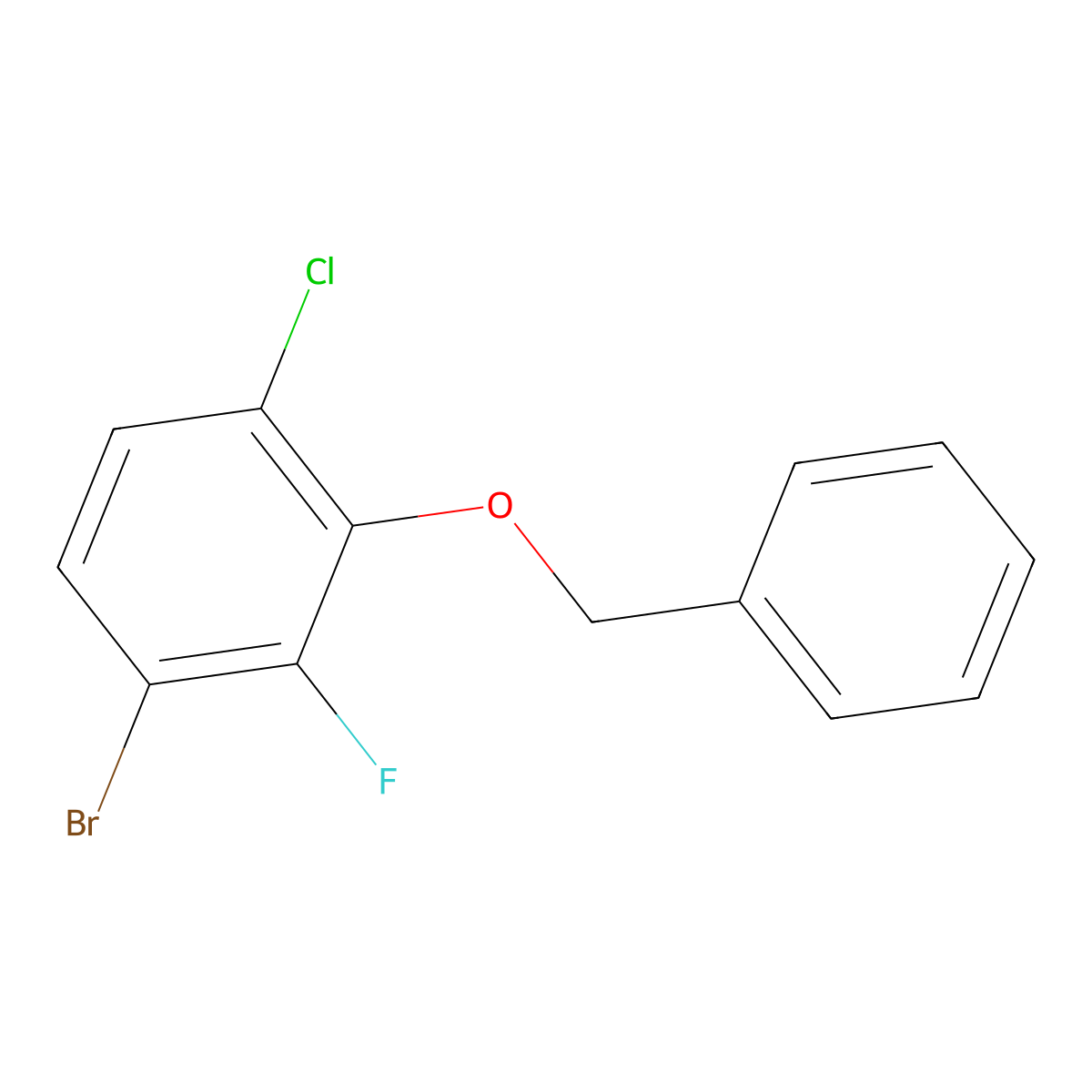 2-(Benzyloxy)-4-bromo-1-chloro-3-fluorobenzene molecular structure, CAS 1881328-20-6